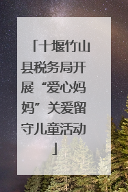 十堰竹山县税务局开展“爱心妈妈”关爱留守儿童活动