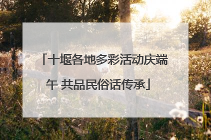 十堰各地多彩活动庆端午 共品民俗话传承
