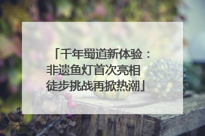 千年蜀道新体验：非遗鱼灯首次亮相 徒步挑战再掀热潮