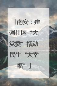 南安：建强社区“大党委”撬动民生“大幸福”