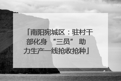 南阳宛城区：驻村干部化身 “三员” 助力生产一线抢收抢种