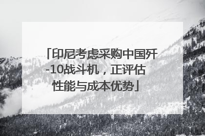 印尼考虑采购中国歼-10战斗机，正评估性能与成本优势