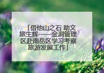 借他山之石 助文旅生辉——金洞管理区赴南岳区学习考察旅游发展工作