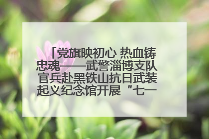 党旗映初心 热血铸忠魂——武警淄博支队官兵赴黑铁山抗日武装起义纪念馆开展“七一”主题党日活动