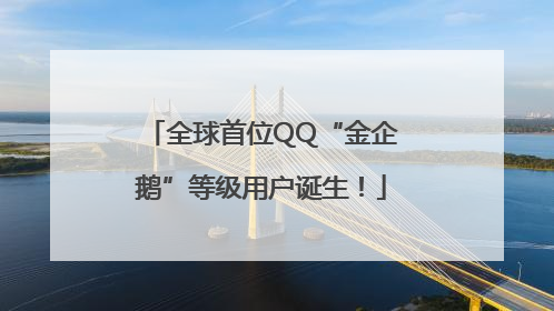 全球首位QQ“金企鹅”等级用户诞生！