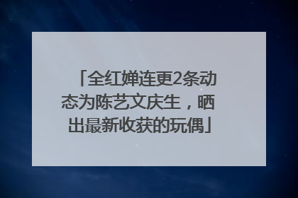 全红婵连更2条动态为陈艺文庆生，晒出最新收获的玩偶
