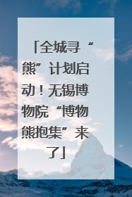全城寻“熊”计划启动！无锡博物院“博物熊抱集”来了