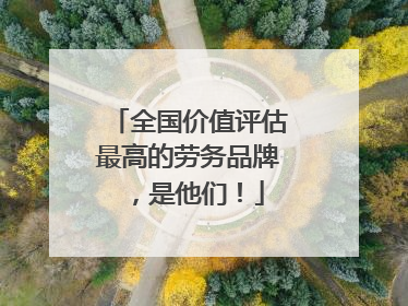 全国价值评估最高的劳务品牌，是他们！
