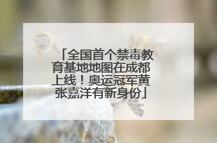 全国首个禁毒教育基地地图在成都上线！奥运冠军黄张嘉洋有新身份