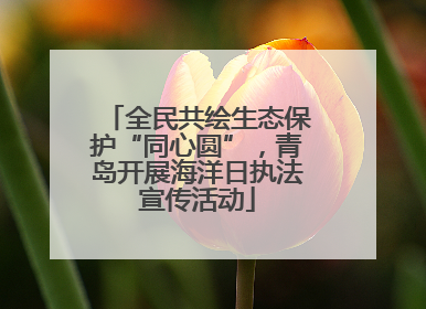 全民共绘生态保护“同心圆”，青岛开展海洋日执法宣传活动