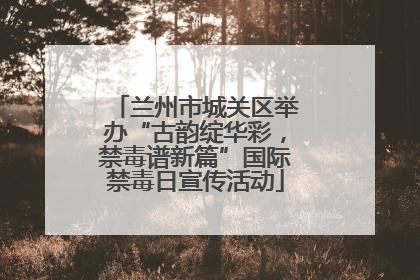 兰州市城关区举办“古韵绽华彩，禁毒谱新篇”国际禁毒日宣传活动