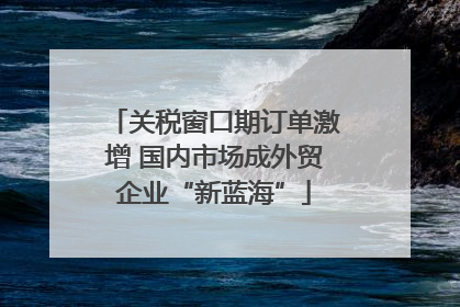 关税窗口期订单激增 国内市场成外贸企业“新蓝海”