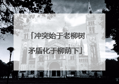 冲突始于老柳树 矛盾化于柳荫下