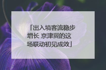出入境客流稳步增长 京津冀的这场联动初见成效