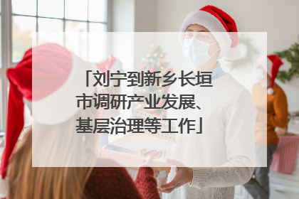 刘宁到新乡长垣市调研产业发展、基层治理等工作