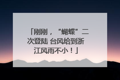 刚刚，“蝴蝶”二次登陆 台风给到浙江风雨不小！