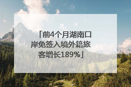前4个月湖南口岸免签入境外籍旅客增长189%
