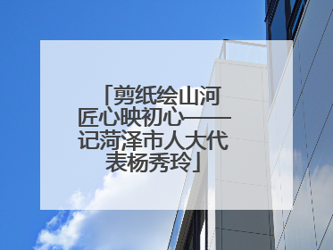 剪纸绘山河 匠心映初心——记菏泽市人大代表杨秀玲