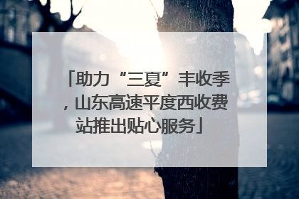 助力“三夏”丰收季，山东高速平度西收费站推出贴心服务