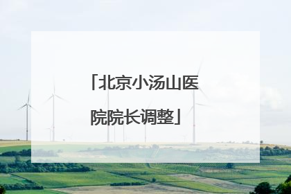 北京小汤山医院院长调整