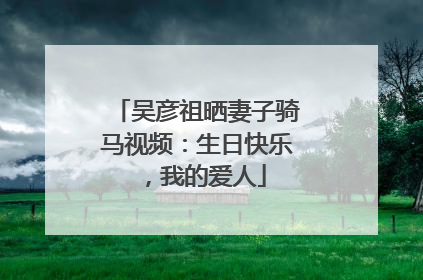 吴彦祖晒妻子骑马视频：生日快乐，我的爱人