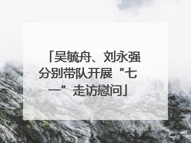 吴毓舟、刘永强分别带队开展“七一”走访慰问