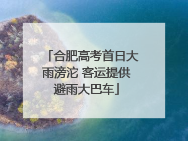 合肥高考首日大雨滂沱 客运提供避雨大巴车