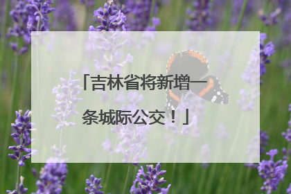 吉林省将新增一条城际公交！