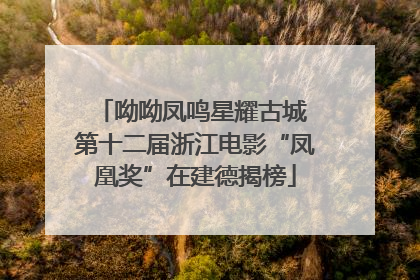 呦呦凤鸣星耀古城 第十二届浙江电影“凤凰奖”在建德揭榜