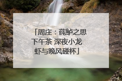 周庄：莼鲈之思下午茶 深夜小龙虾与晚风碰杯