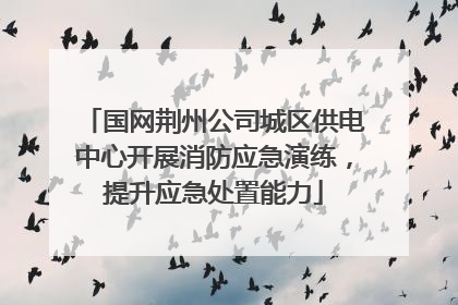 国网荆州公司城区供电中心开展消防应急演练，提升应急处置能力