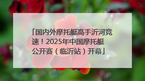 国内外摩托艇高手沂河竞速！2025年中国摩托艇公开赛（临沂站）开幕