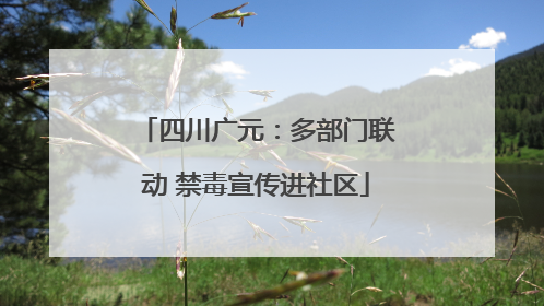四川广元：多部门联动 禁毒宣传进社区