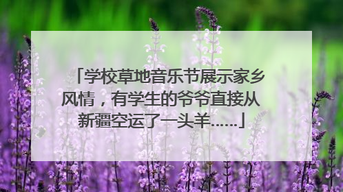 学校草地音乐节展示家乡风情，有学生的爷爷直接从新疆空运了一头羊……