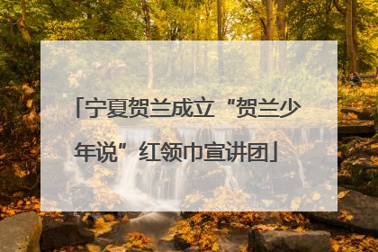 宁夏贺兰成立“贺兰少年说”红领巾宣讲团