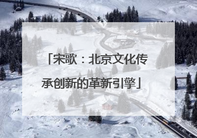 宋歌：北京文化传承创新的革新引擎