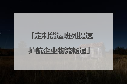 定制货运班列提速 护航企业物流畅通