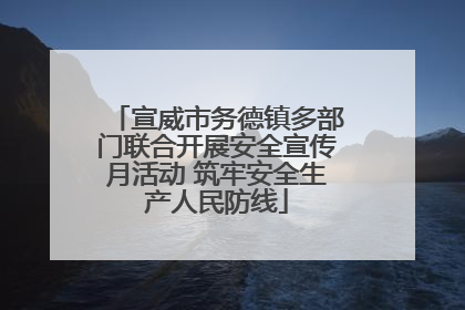 宣威市务德镇多部门联合开展安全宣传月活动 筑牢安全生产人民防线
