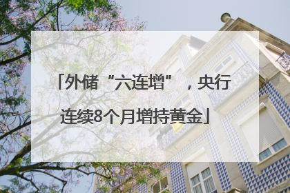 外储“六连增”，央行连续8个月增持黄金