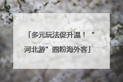 多元玩法促升温！“河北游”圈粉海外客