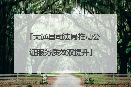 大通县司法局推动公证服务质效双提升