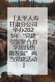 太平人寿甘肃分公司举办2025年“党建引领聚合力 学思践悟助发展”两当党建活动