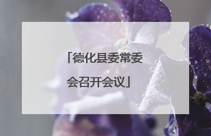 德化县委常委会召开会议