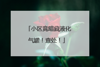 小区竟暗藏液化气罐！查处！