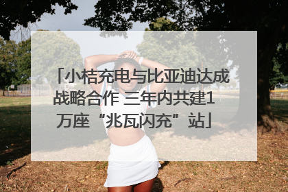 小桔充电与比亚迪达成战略合作 三年内共建1万座“兆瓦闪充”站
