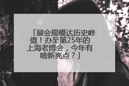 展会规模达历史峰值！办至第25年的上海老博会，今年有啥新亮点？