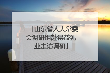 山东省人大常委会调研组赴得益乳业走访调研