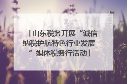 山东税务开展“诚信纳税护航特色行业发展”媒体税务行活动