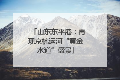 山东东平港：再现京杭运河“黄金水道”盛景