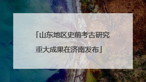 山东地区史前考古研究重大成果在济南发布